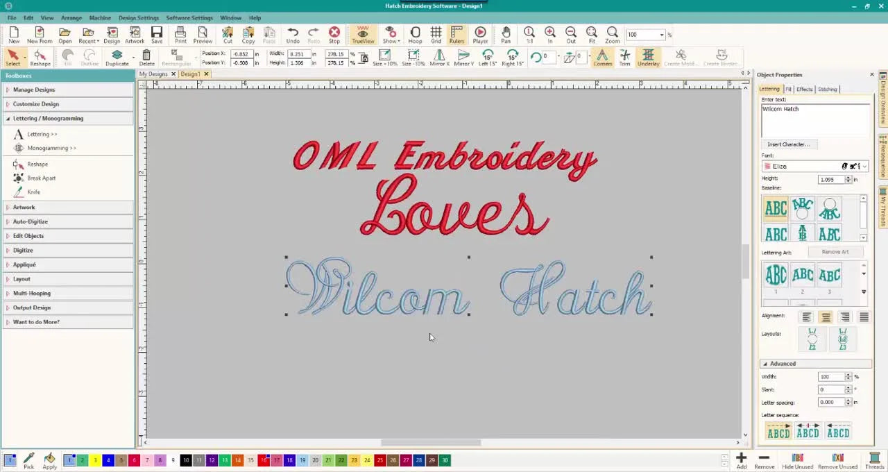 Hatch Font Pack 1 in Real Life: Memo Script, Handy Script, and Eliza—How to Size Them So They Actually Stitch Clean