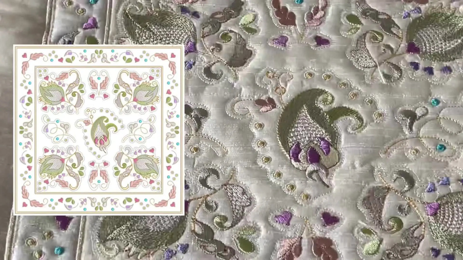 Jacobean Sampler Quilt Blocks in a 260mm Hoop: Stop Slippage, Nail the Quilt “Sandwich,” and Choose Simple vs. Trapunto Loft