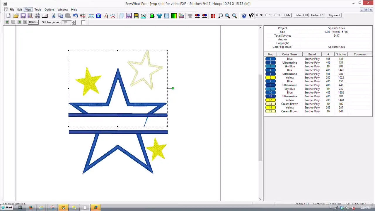 Make Any SewWhat-Pro Design Wider (Without Re-Digitizing): Split Pattern, Keep Alignment, and Stay Inside Your Brother Hoop