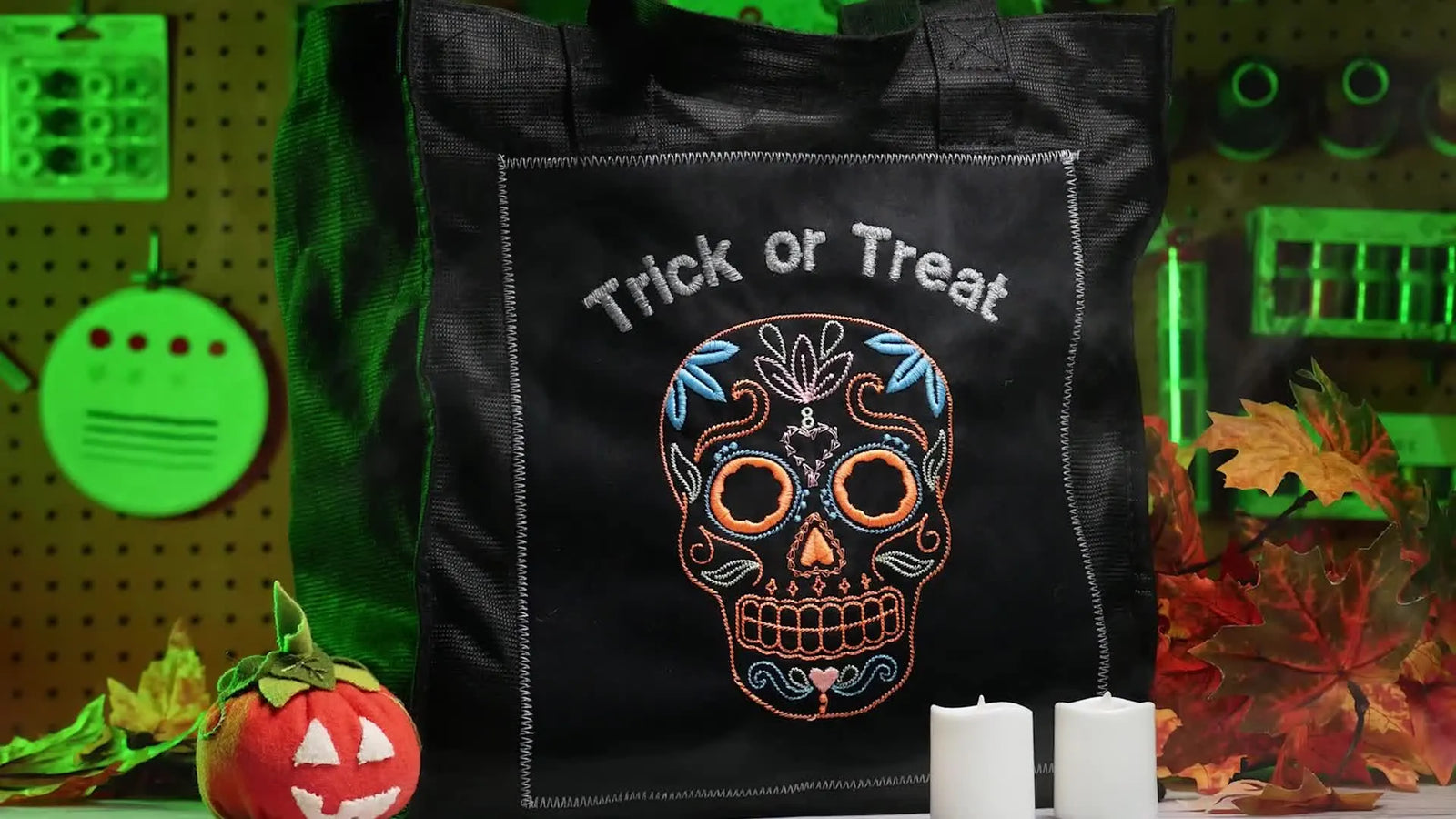 Glow + Reflective Halloween Candy Bag on a Bernina 5 Series: The Patch Method That Saves Your Tote (and Your Sanity)