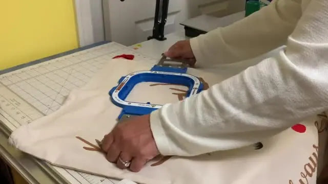 Personalize Canvas Christmas Sacks Without Sewing Them Shut: Floating on a Brother SC1900 vs. Magnetic Hooping on a Brother PR1050X