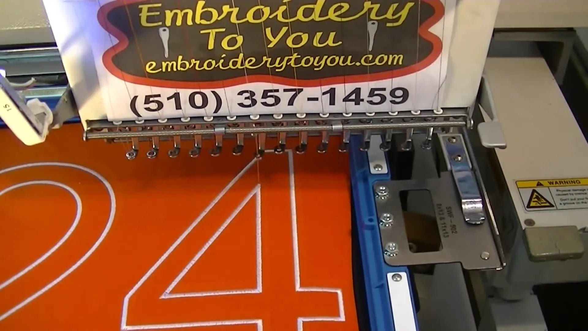 Rip-Away Appliqué Jersey Numbers on an SWF Multi-Needle Machine: Clean ...