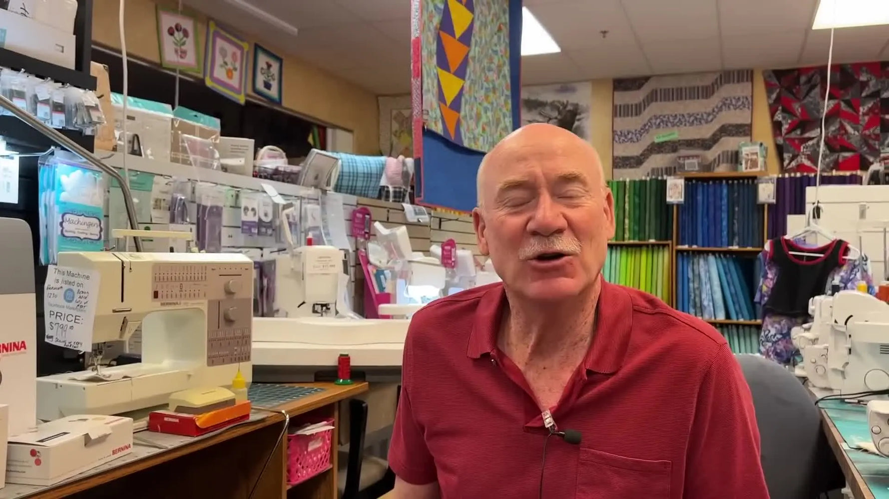 Bernina Jeff smiling and introducing the video