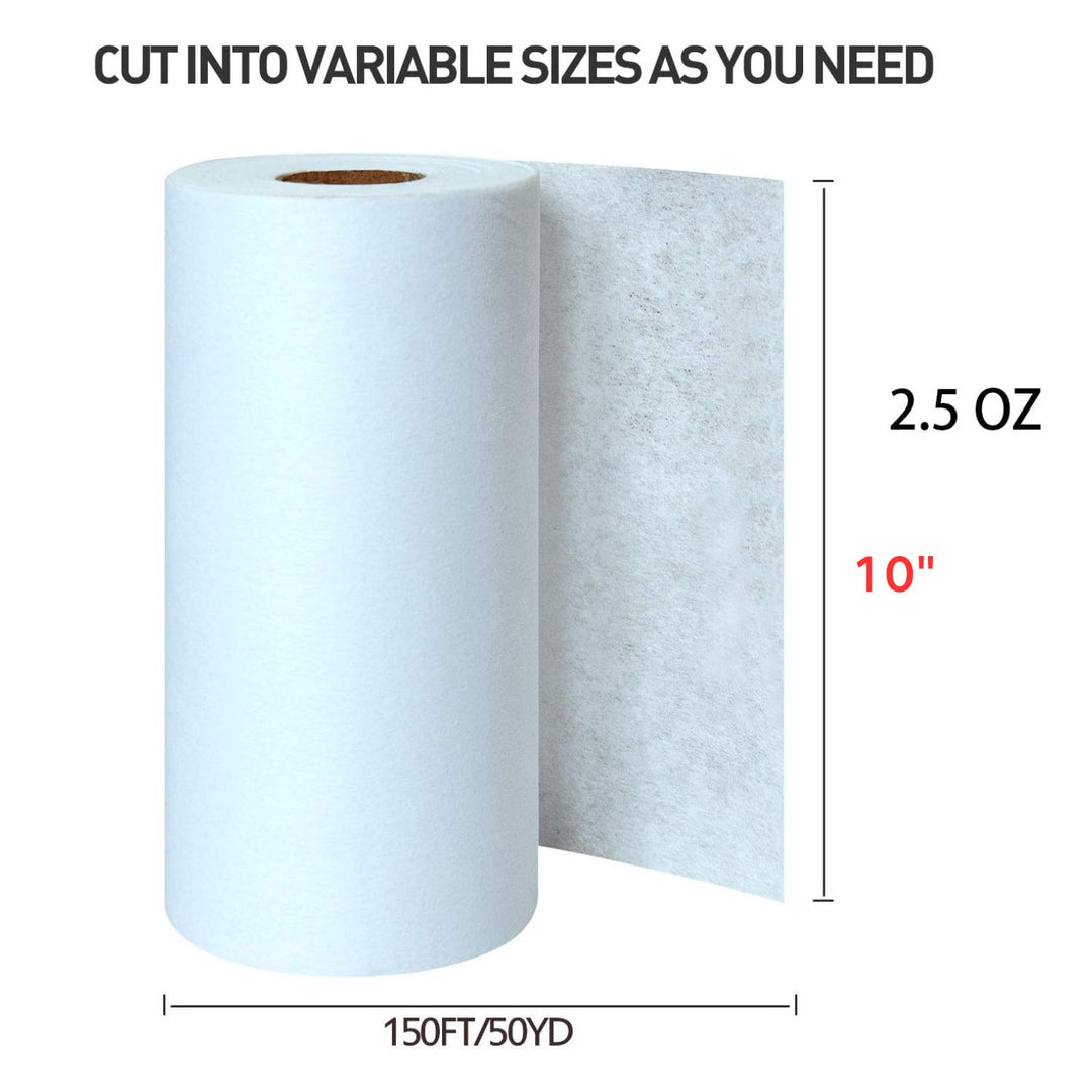 Premium Cut-Away Embroidery Stabilizer Backing | 12" x 50 Yd Roll | 2.5 oz Medium Weight | For Machine & Hand Sewing