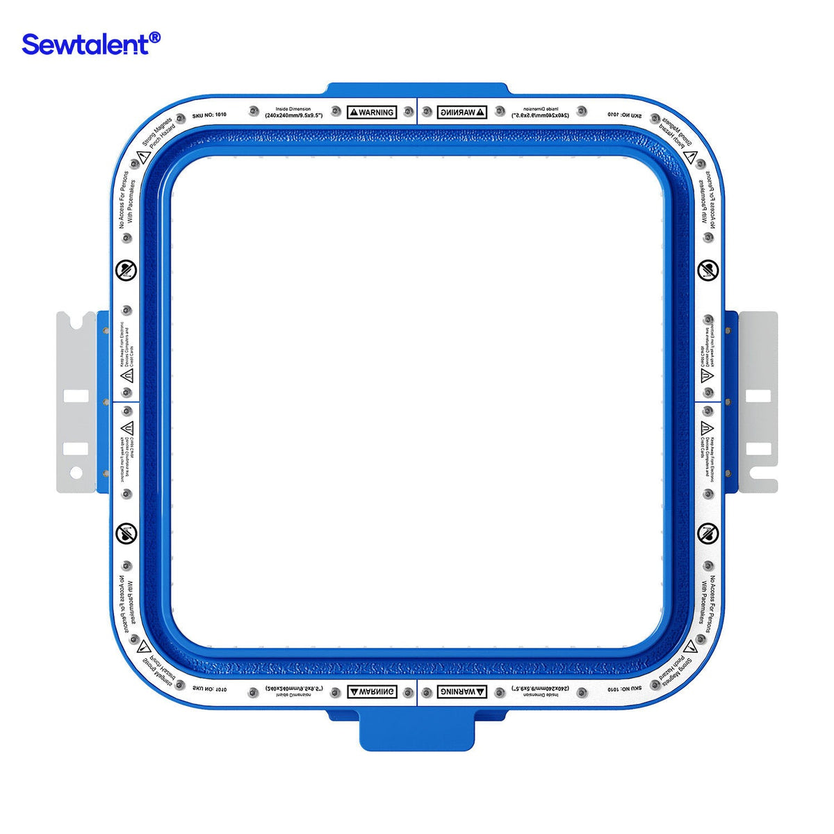 Magnetic hoops for embroidery machines